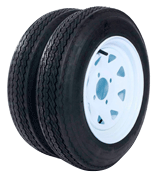 Roadstar 4.80-12 480-12 4.80 X 12 12 2 New Trailer Tires & Rims
