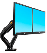 North Bayou 1001070680 Dual Monitor Desk Mount Stand (Fits 2 Screens up to 27'')